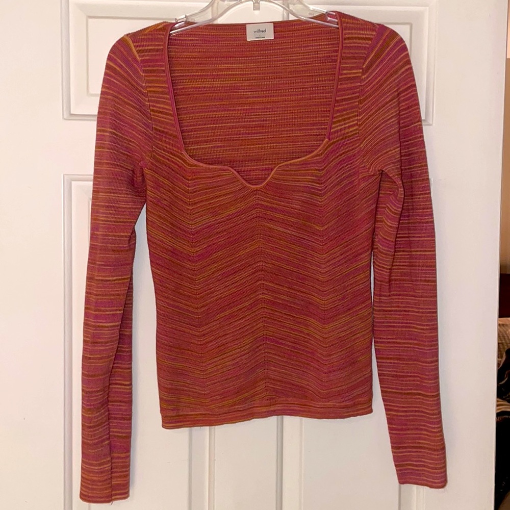 Aritzia Wilfred Space Dye Long Sleeve Top